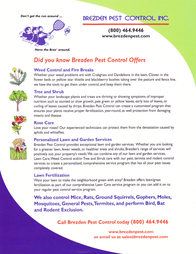 Download Brezden Pest Control Company Flyer